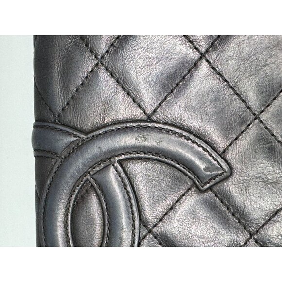 Chanel Black Quilted Leather CC Logo Wallet With Card Slots COA‎ - Picture 5 of 16